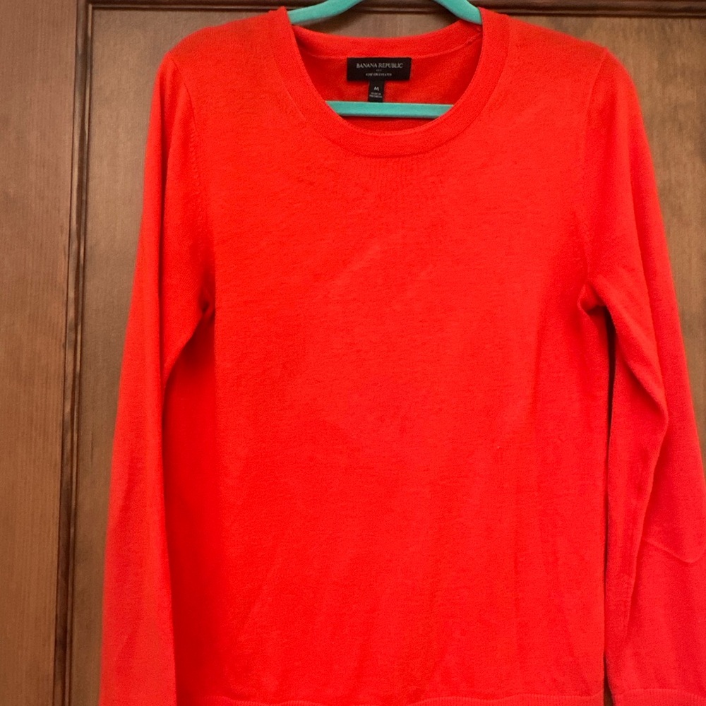 Banana Republic Bold Red Knit Top
